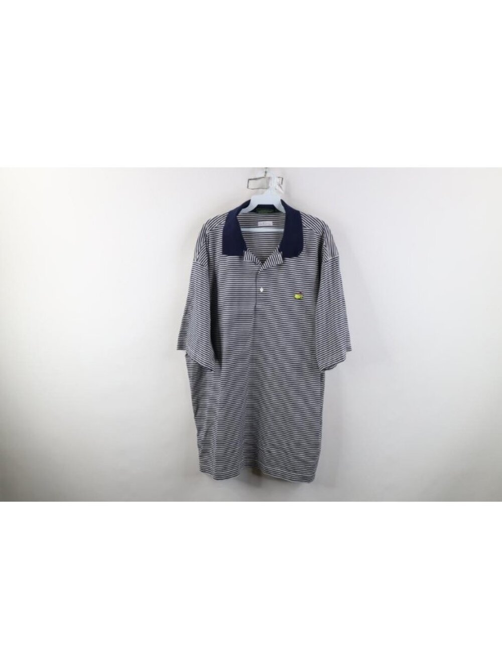 Vintage The Masters Amen Corner Mens 2XL XXL Striped Augusta Golf Polo Shirt